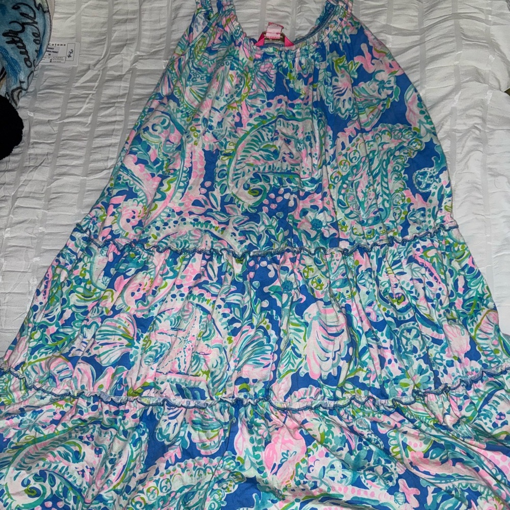 NEVWR WORN Lilly Pulitzer Blue and Pink Patterned Dress